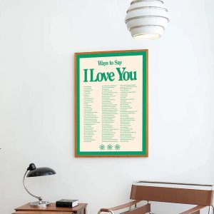 I Love You Wall Print Retro Wall Decor poster 1
