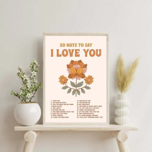 Ways to Say I Love You Poster Love Print