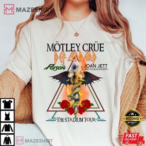 Motley Crue Shirt Def Leppard Tee