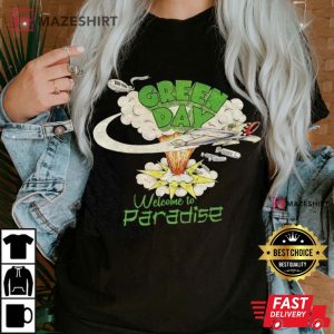 Green Day Adult T Shirt Welcome to Paradise shirt