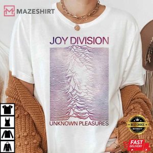 Joy Division T Shirt Unknown Pleasures Gradient Design tee