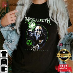 Megadeath Adult T Shirt Vic Target Rust in Peace Anniversary shirt