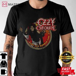 Ozzy Osbourne Adult T Shirt Diary on a Mad Man Tour 1982 shirt