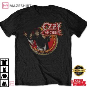 Ozzy Osbourne Adult T Shirt Diary on a Mad Man Tour 1982