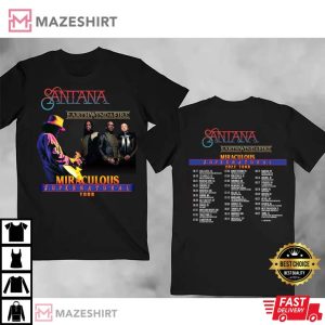 Santana Earth Wind & Fire Miraculous Supernatural Tour T-Shirt