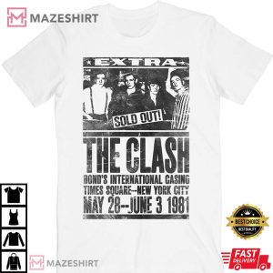 The Clash Adult T Shirt Bonds 1981