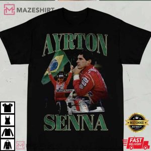 Legend Ayrton Senna Shirt Mclaren Racing Legend Shirt