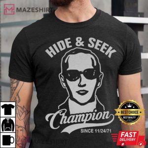 Hide and Seek Champion Since 11.24.71 D.B. Cooper Men black t shirt 2