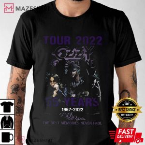 Vtg Ozzy Osbourne Tour 2022 55 Years 1967 2022 shirt