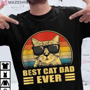 Best Cat Dad Ever Bump Fit Fathers Day Gift Daddy For Men Men black t shirt 2 3