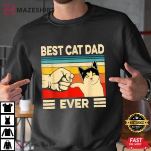 Best Cat Dad Ever Men black sweatshirt