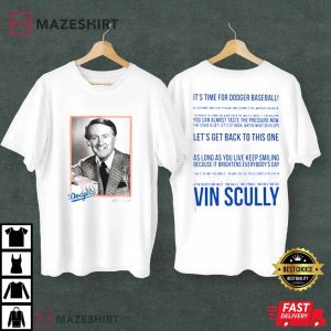 Dodgers RIP Vin Scully Thank You For The Memories T-Shirt