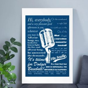 Vin Scully The Voice Of The Dodgers Poster