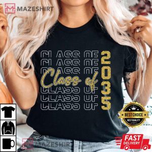 Class Of 2035 Grow With Me Graduation First Day Of School Women black t shirt 2