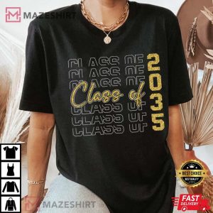 Class Of 2035 Grow With Me Graduation First Day Of School Women black