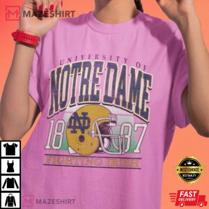 Custom Your City Vintage University of Notre Dame 1887 Men black t shirt