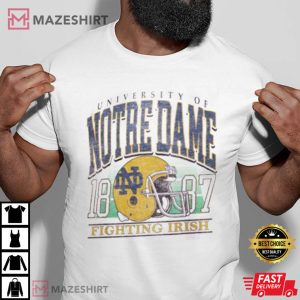 Custom Your City Vintage University of Notre Dame 1887 FootballMan Whi