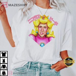 Princess Nicholas Peach Shirt Princess Nicolas Cage Men black t shirt1