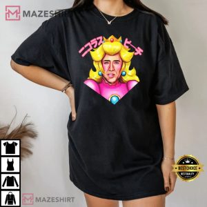 Princess Nicholas Peach Shirt Princess Nicolas Cage Men black t shirt2