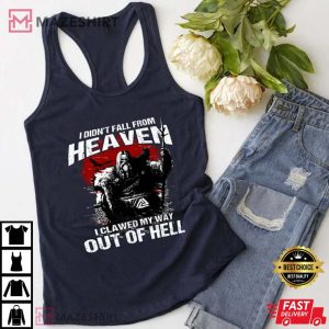 Vikings I Didnt Fall from Heaven Men black t shirt