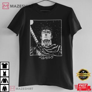Berserk T Shirt Guts Shirt Anime Men black t shirt
