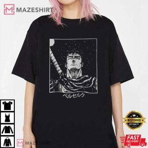 Berserk T Shirt Guts Shirt Anime Women black