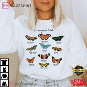 Butterfly Bible Verse Men black t shirt1