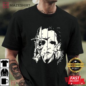 Halloween Horror Movie Killers Shirt Scary Friends Men black t shirt 2