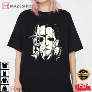 Halloween Horror Movie Killers Shirt Scary Friends Women black