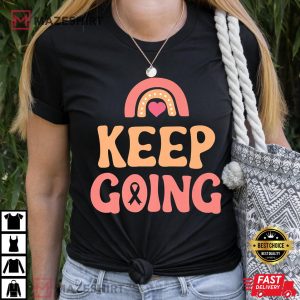 Keep Going Cancer Journey Premium Women black t shirt 2