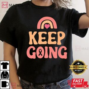 Keep Going Cancer Journey Premium Women black t shirt 2 2