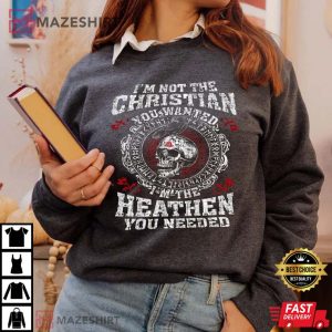 Raven and Skull Viking Men black t shirt3