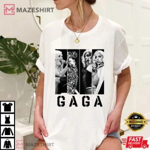 Retro Lady Gaga Men black t shirt