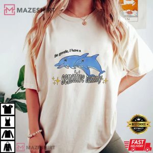 Be Gentle I Have A Sensitive Tummy Men black t shirt1