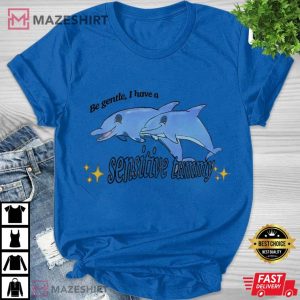 Be Gentle I Have A Sensitive Tummy Men black t shirt2