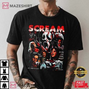 Scream Movie Horror Halloween Gift T-shirt