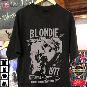 Blondie Debbie Harry 1977 Men black t shirt