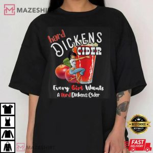 hard dickens cider Funny girl Whiskey And Beer Apple Humor Women black