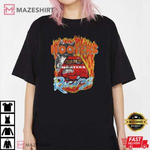 Hooters Racing Flames T Shirt 1