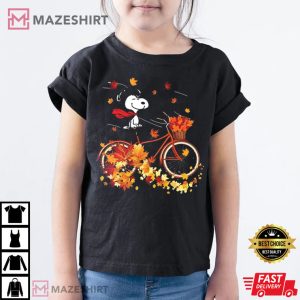 Snoopy Dog Autumn Mapple Leaves 1