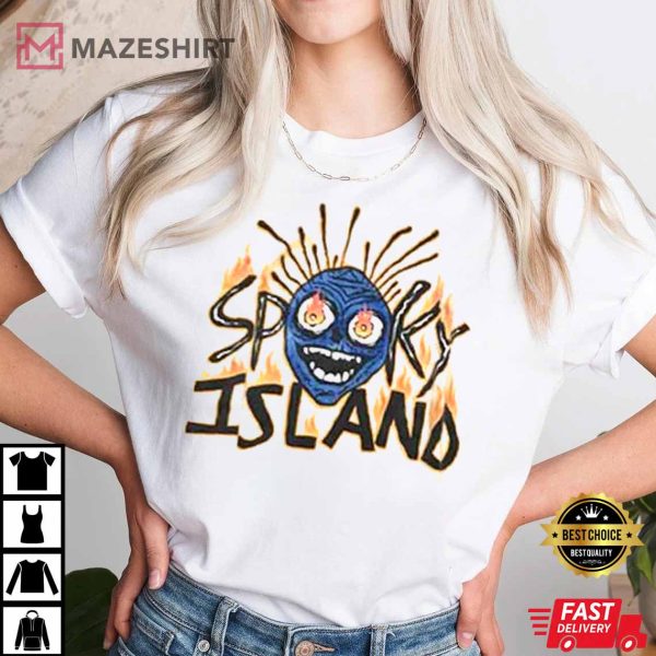Spooky Island Amusement Park Snow Washed T-Shirt
