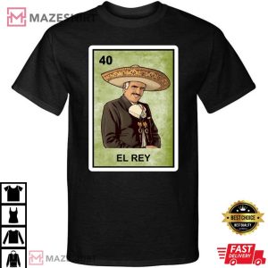 El Rey Vicente Fernandez Loteria Mexican Bingo Style Graphic T-Shirt