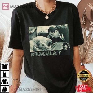 Retro Horror Movie Monster Vampire Vintage Halloween Dracula T-Shirt