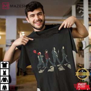 Abbey Road Horror Movies Characters Vintage T-Shirt
