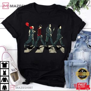 Abbey Road Horror Movies Characters Vintage T-Shirt