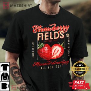 The Beatles Men's Strawberry Fields Forever T-Shirt