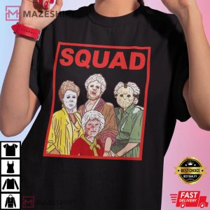 Halloween Horror Movies Characters Mashup The Golden Girls Squad Vintage T-Shirt