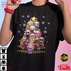 Horror Characters Christmas Vintage T-Shirt