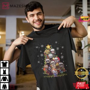 Horror Characters Christmas Vintage T-Shirt