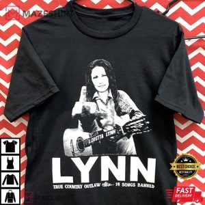 LORETTA LYNN Johnny Cash Middle Finger T-Shirt